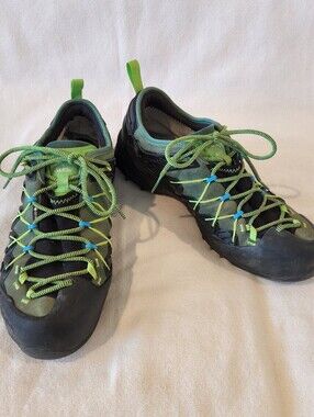 Salewa Men's MS Wildfire Edge GTX Size 8 Green Black Approach Hiking Climbing